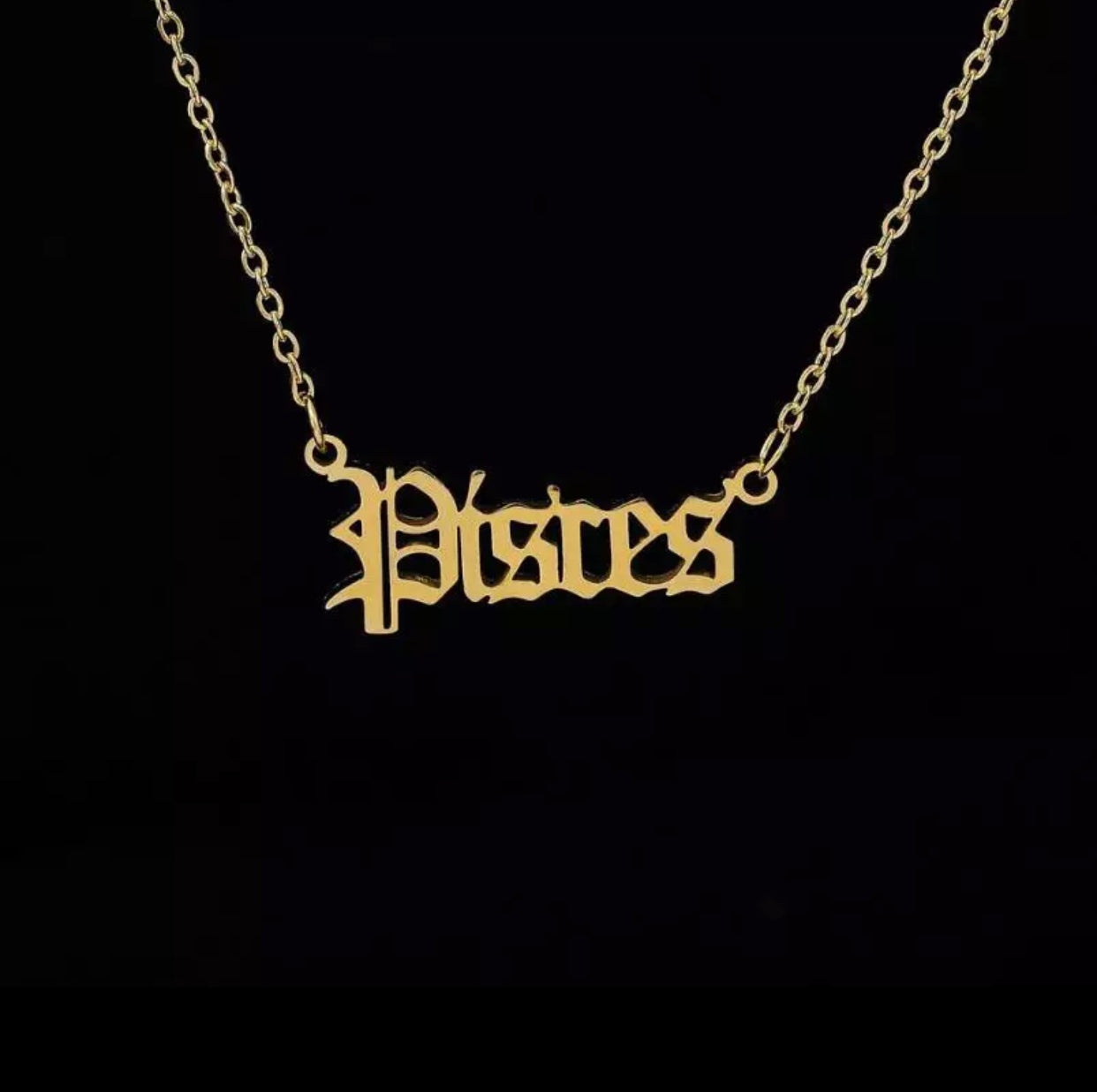Old English Zodiac Necklace