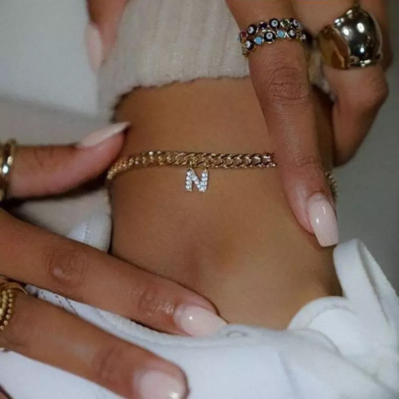 Mini Initial Anklet