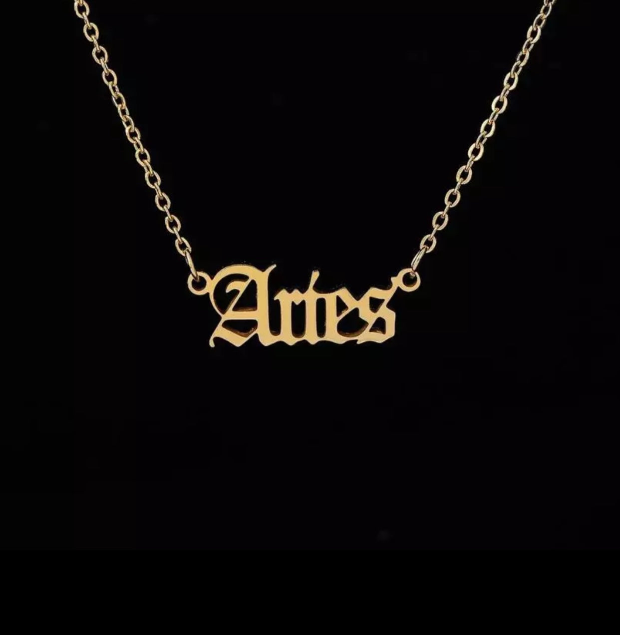 Old English Zodiac Necklace
