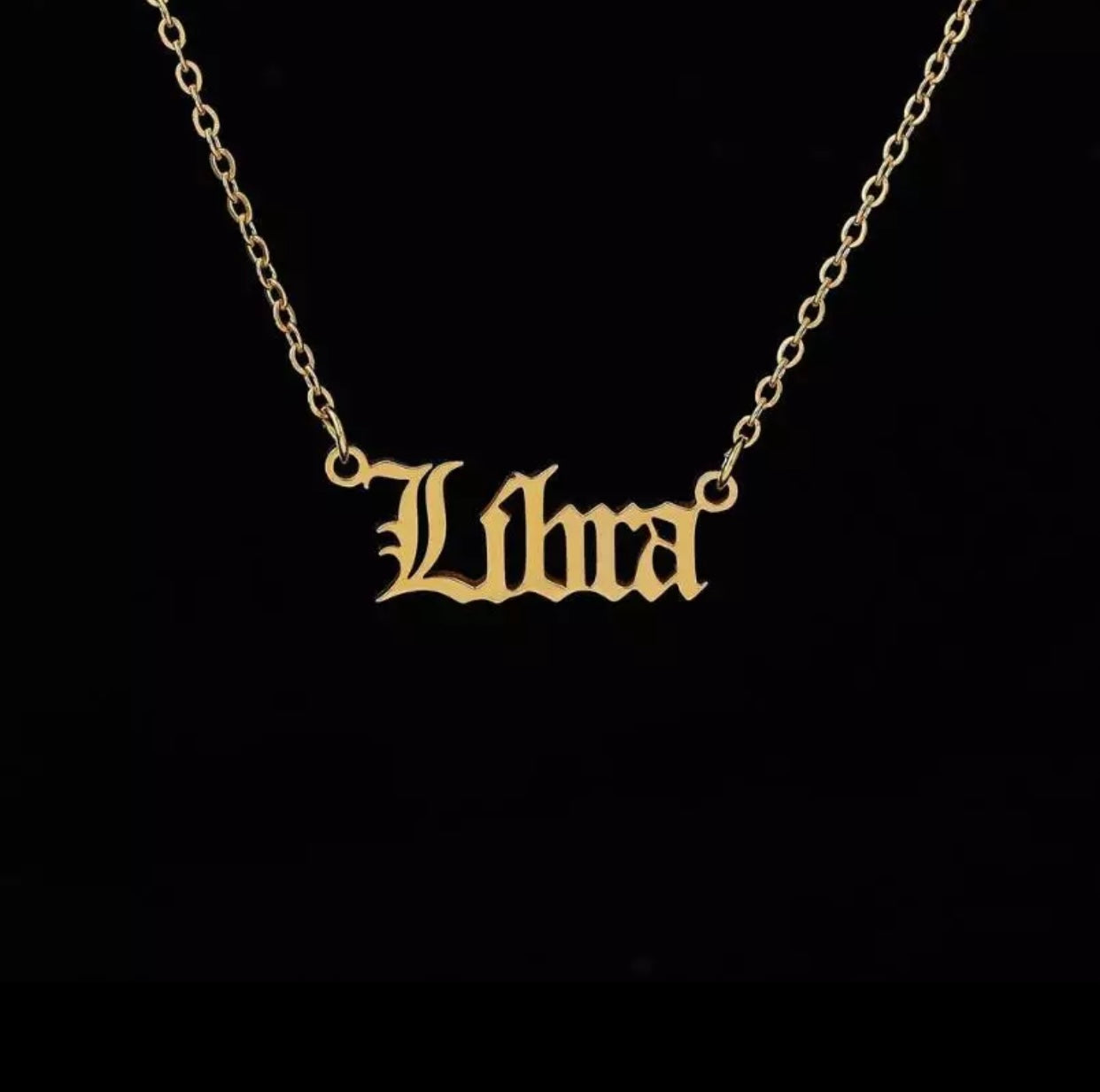 Old English Zodiac Necklace